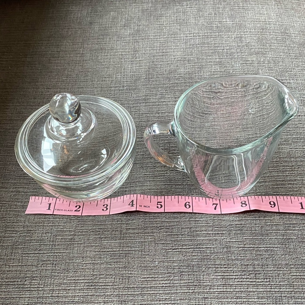 Vtg MCM Anchor Hocking cream & covered sugar set - Picture 7 of 8